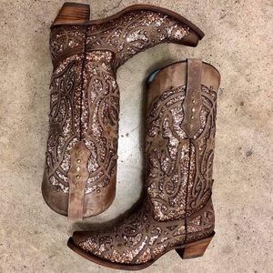 Glitter cowgirl boots. Size 9.5